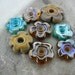 Metallic Brown Glass Daisies Handmade Lampwork Assorted