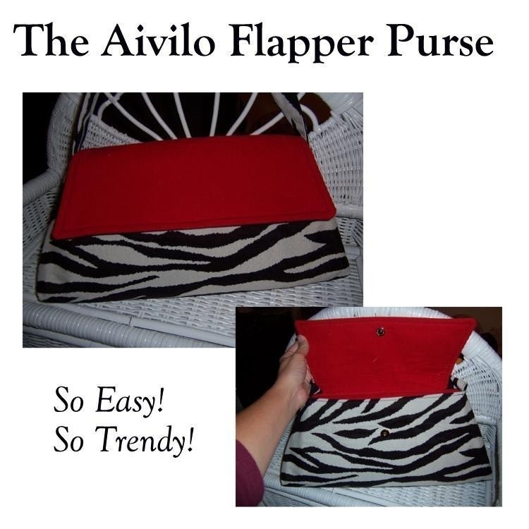 Aivilo Flapper Purse - 3 Styles in 1 - Easy PDF Sewing Pattern - Instant Download