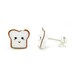 Bread Buddy 1 Toast Earrings - Sterling Silver Posts Studs