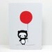 Panda with Red Balloon Pocket Notebook