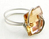 Crystal Button Ring Chessboard Light Colorado