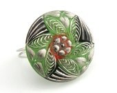 Cocktail Ring Czech Glass Floral
