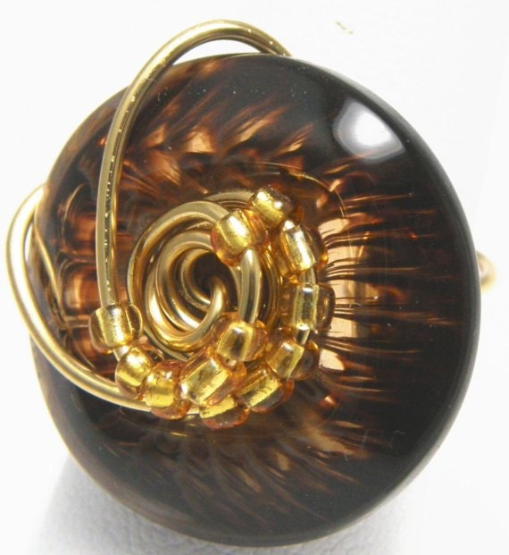 Made to Order Customized Button Ring