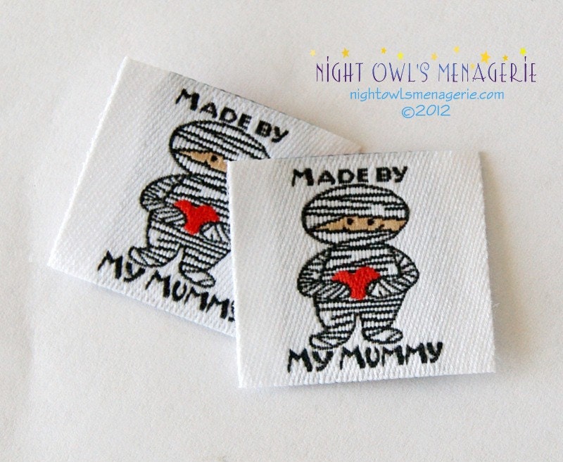 Little Mummy "Made by My Mummy"  set of 25 Flat Woven Clothing Labels