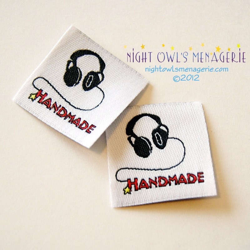 Headsets 'Handmade'  set of 25 clothing labels