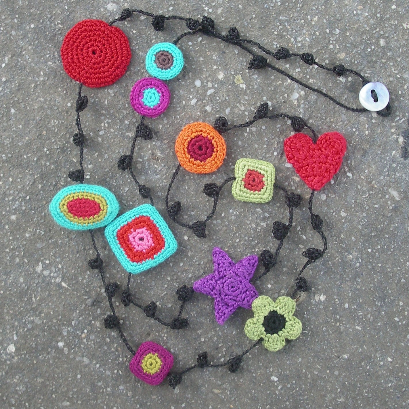 Hebe Crochet Motifs Necklace