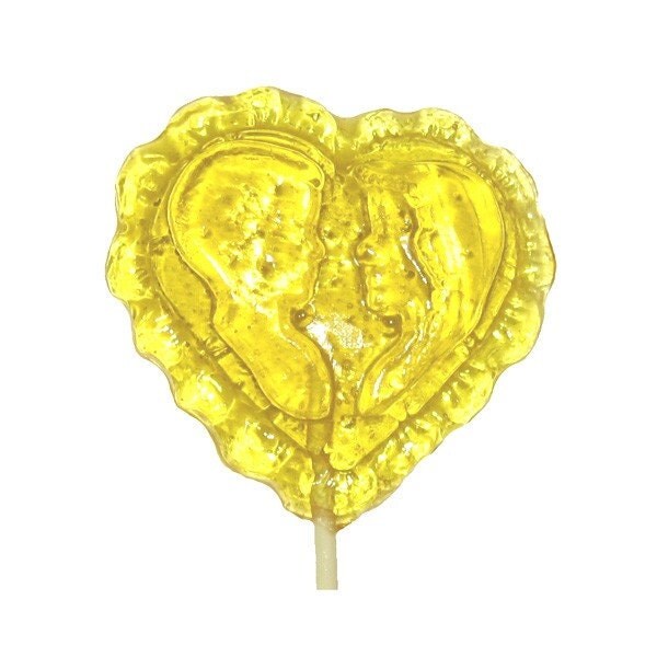 10 Wedding or Anniversary Lollipops - Couple in Heart - SweetLollipopShop