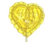 10 Wedding or Anniversary Lollipops - Couple in Heart - SweetLollipopShop