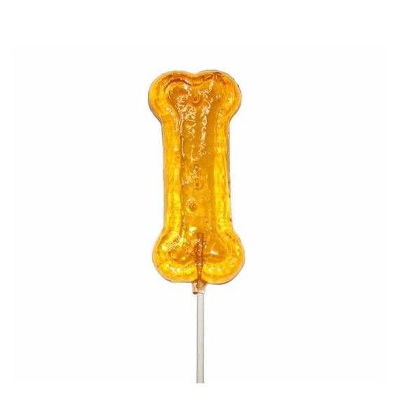 8 Dog Bone Lollipops Crystal Barley Candy by
