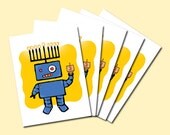 Hanukkah Robot - Robonukkah - Holiday Greeting Card (Set of 5)