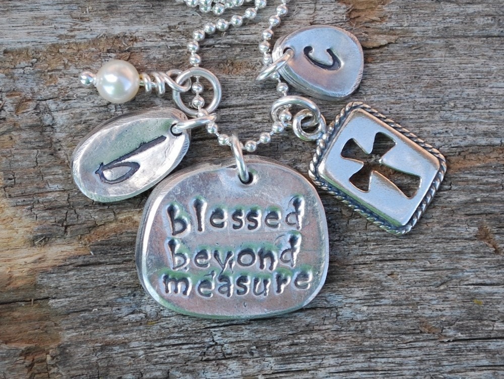 Rustic Silver Necklace Collection - Count Your blessings, personalized jewelry, handmade jewelry, silver jewelry, silver necklace