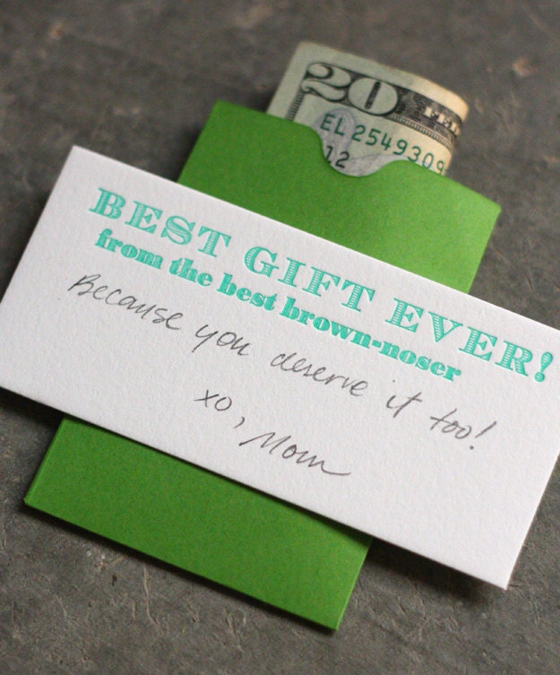 GIFT CARD enclosure (Best gift ever) SINGLE