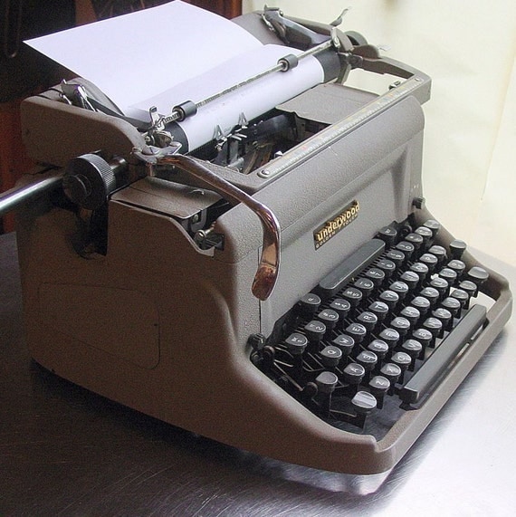 1957 Underwood Golden Touch Electric Typewriter Original Vintage