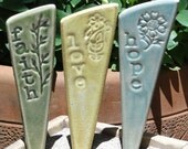 Faith, Love & Hope...Garden Stake Trio