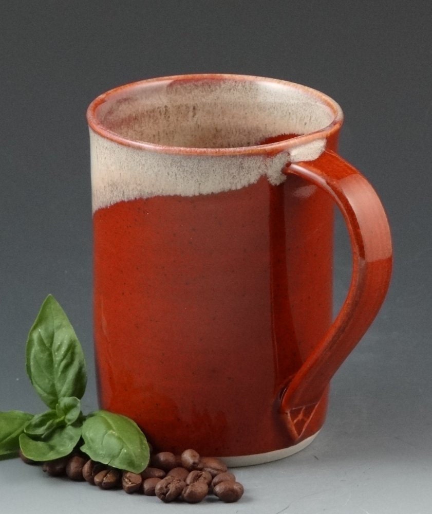 Ceramic Coffee Mug in Pumpkin & Cream