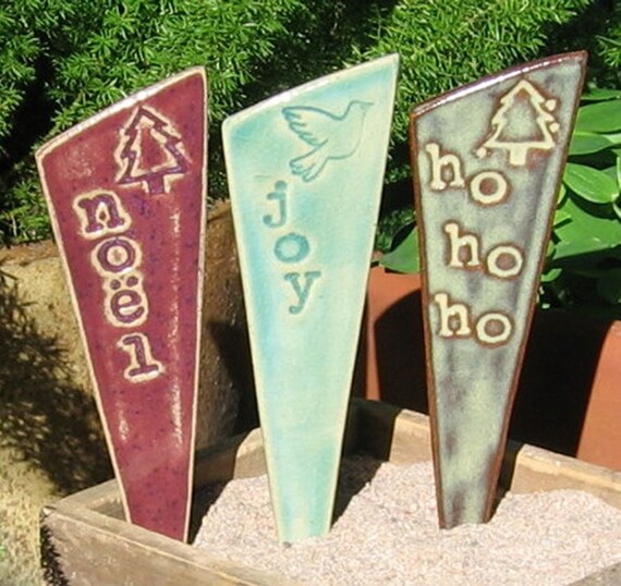 christmas garden stakes a set of 3 by fromartisanhands on etsy christmas garden stakes a set of 3 by fromartisanhands on etsy