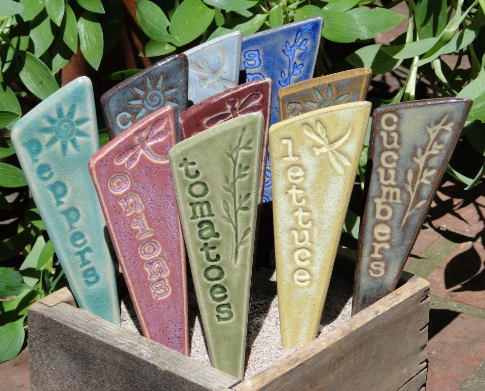 Veggie Garden Stakes / Plant Markers - A Set of 3