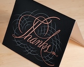 Thank You cards -- Hand-printed calligraphic greeting cards