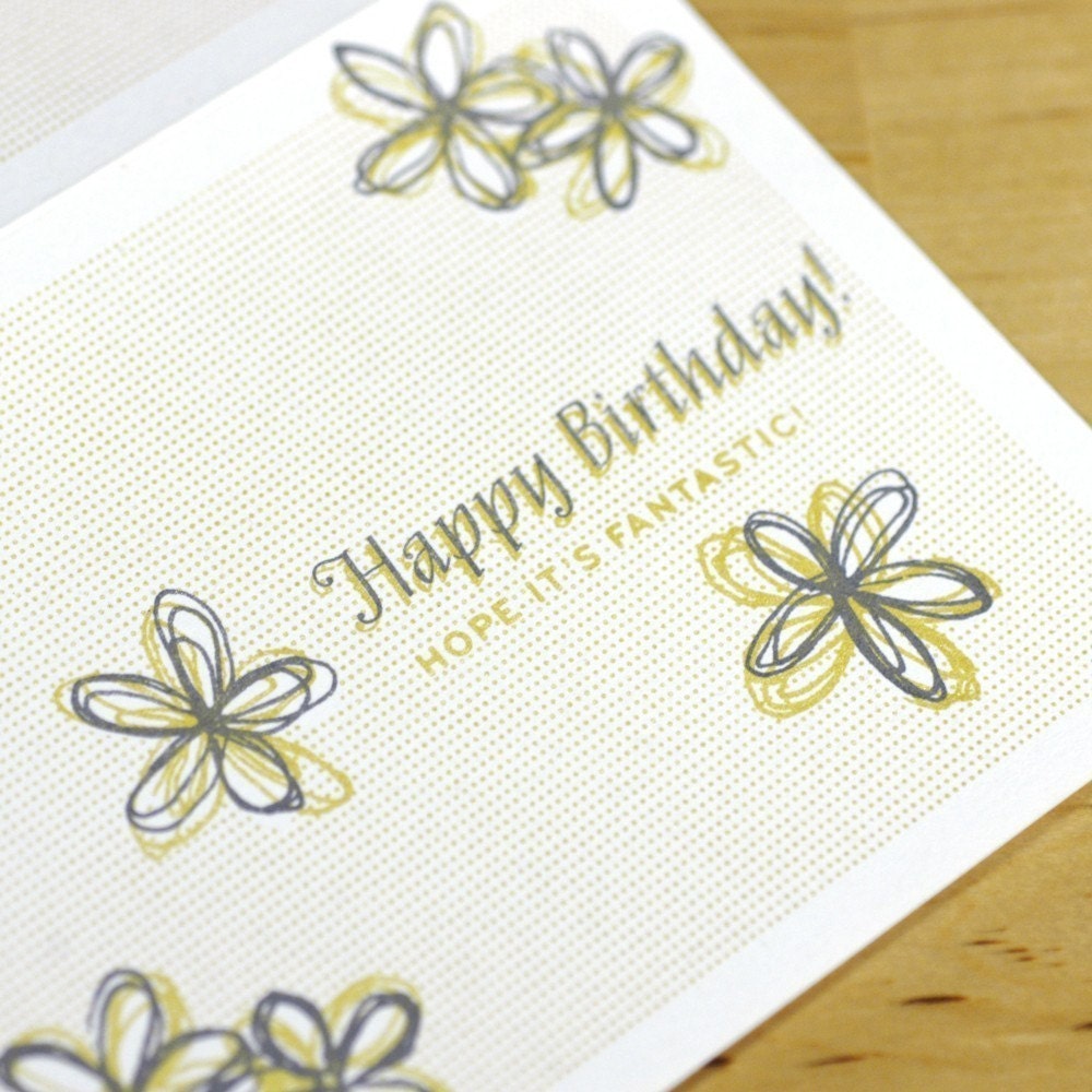 Happy Birthday Card -- Hand-printed