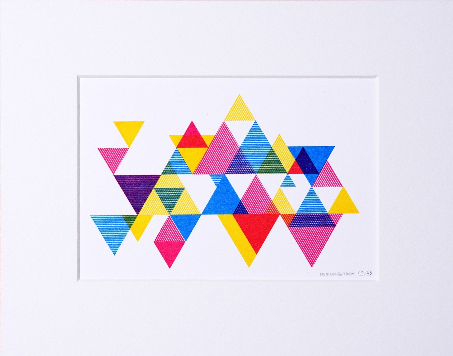 Process Color Triangle Print