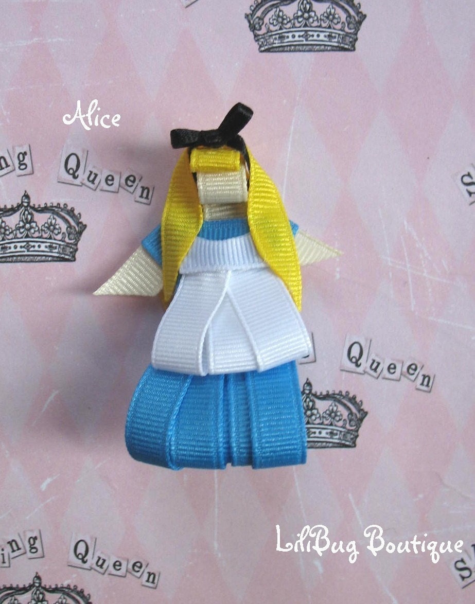 LiliBug ALICE in Wonderland Hair Clip Bow