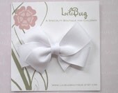 LiliBug Basic White Hair Bow