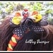 LiliBug Fall Turkey 3-in-1 Woven Headband and HairBow Set