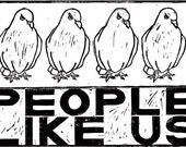 Lino block Print - People Like Us