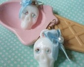 Pastel Day of the Dead Skully Earrings - Halloween