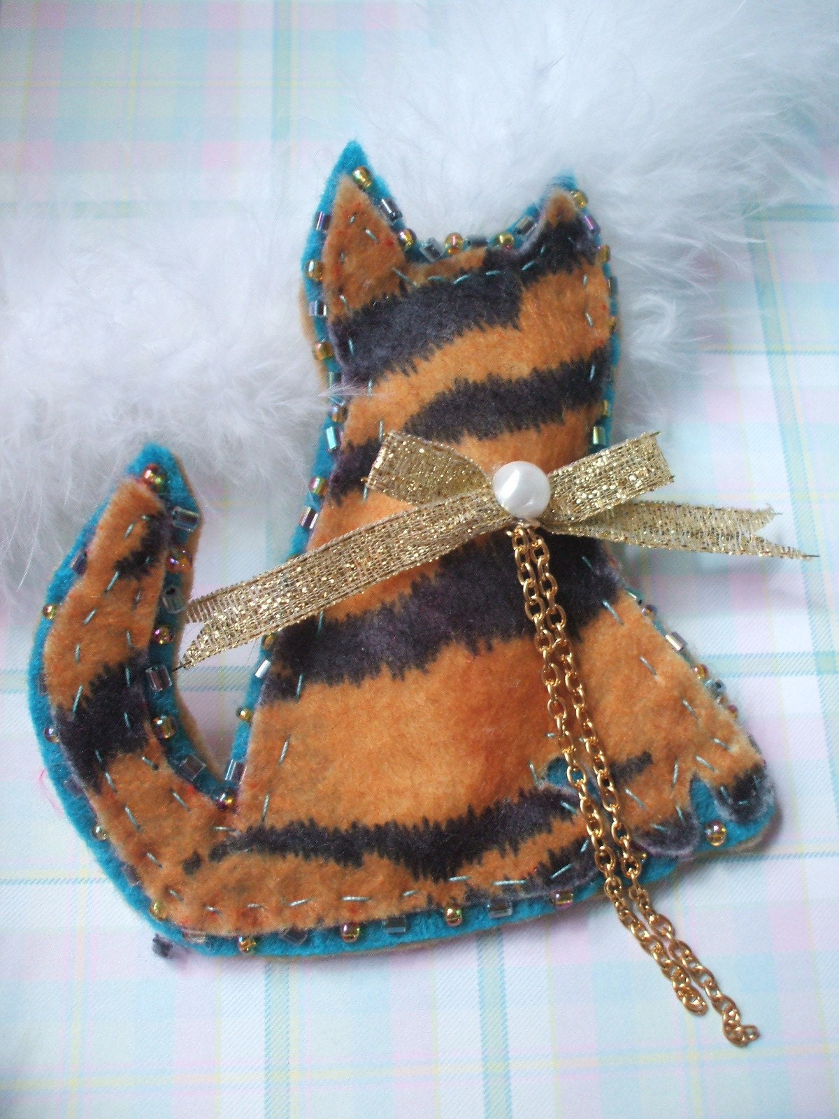 Tiger Print Kitten Pin - Donation for Animals
