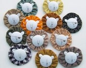 Lion Fabric Badge / Pin - OOAK - Lucky Dip or Custom Order