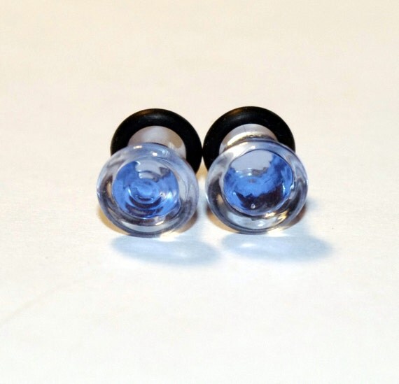 2g Light Blue Ear Plugs Body Jewelry 6mm Handmade 2 by