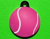 Pet ID Tag- Custom Pink Tennis Ball