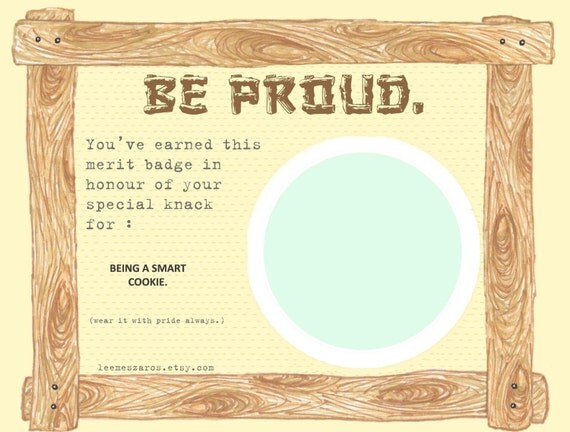 Merit Badge for 'being a smart cookie'