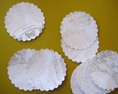 Lace Scrolls Butterfly Gift Tag Set  - Elegant Creme Beige Greige Romantic Gifttags 2 layer Chic Gifttags for your parcels with love