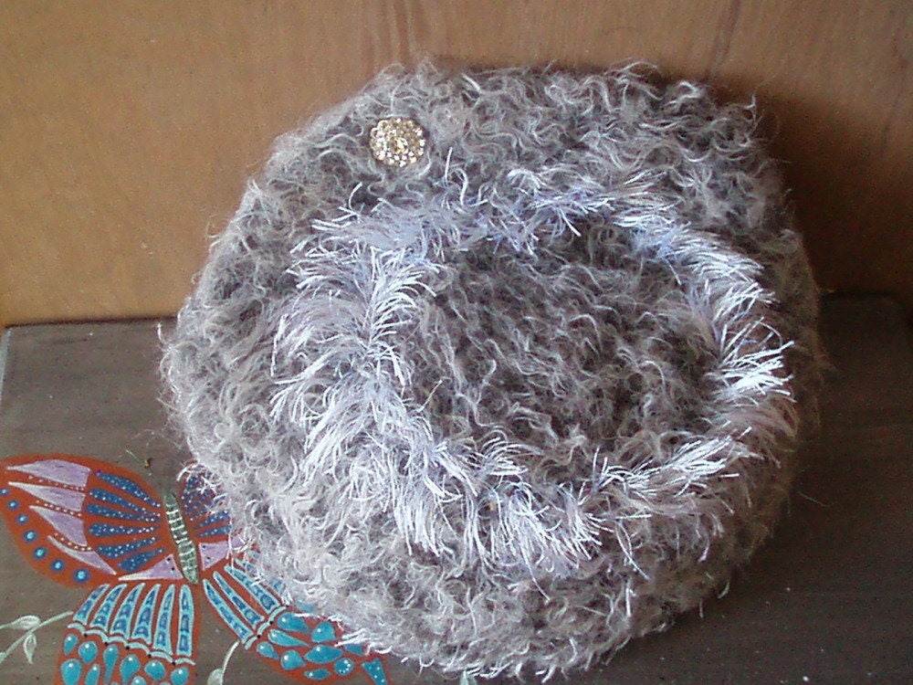 Boiled Wool Furry Bridal Prom Romantic  Clutch
