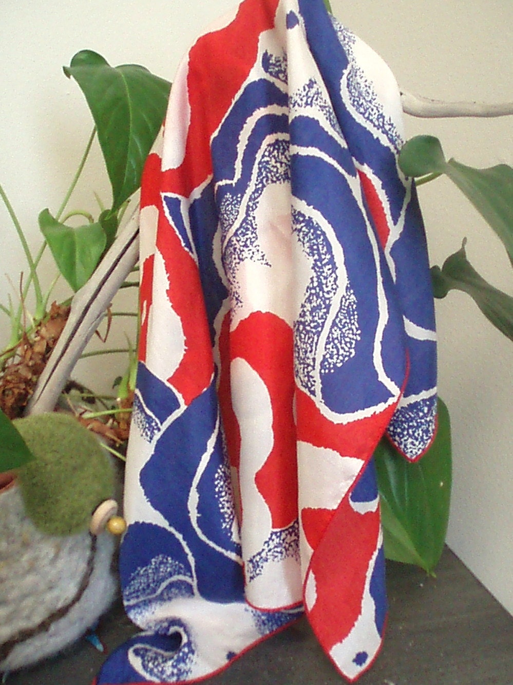 Vintage 1960s Mod Nautical Print Vera Designer Silk Scarf