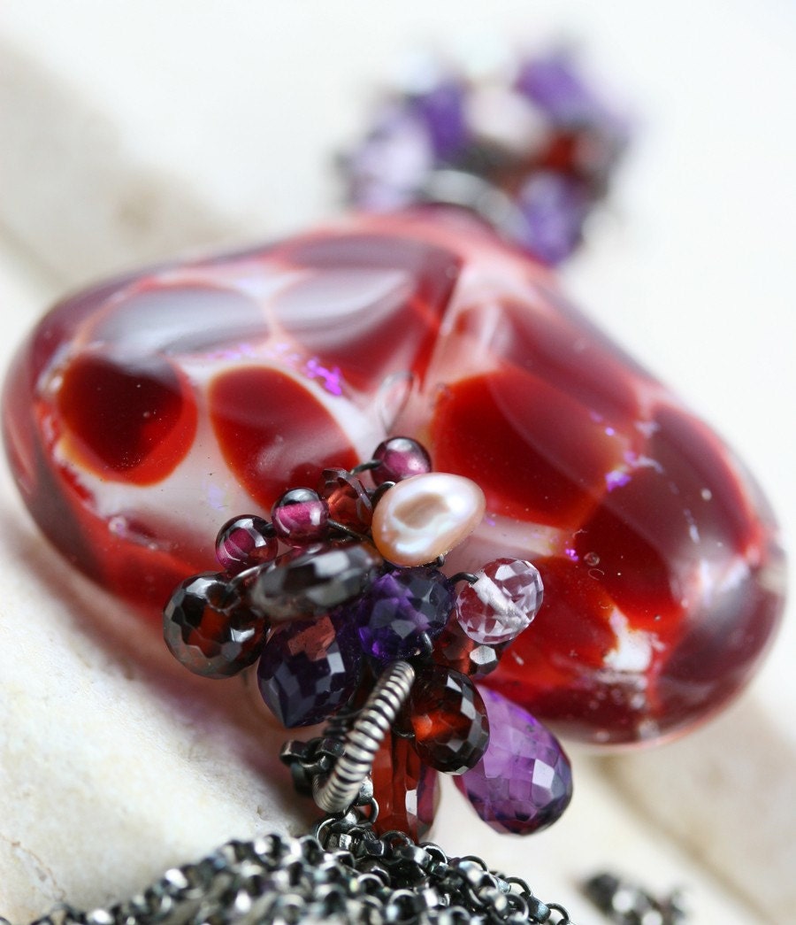 RESERVED - The CRIMSON Heart Necklace