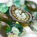 OoO SALE OoO - 60% off - Wire Wrapped Prehnite Citrine Fall Tourmaline Green Amethyst Fluorite Glass Lampwork Necklace - The Irish Eyes