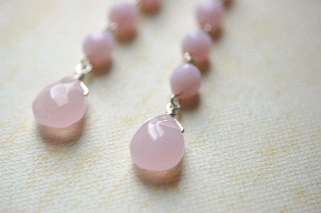 Little Pink Dress. Valentines. Earrings