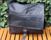 Leather messengerbag, upcycled leather