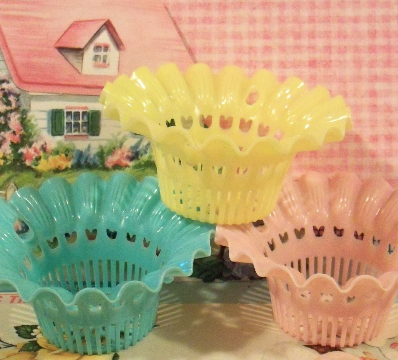Vintage / Party Favors / Plastic Nut Cup by chocolateletters