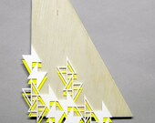 Medium Falling Right Triangles Wall Hanging