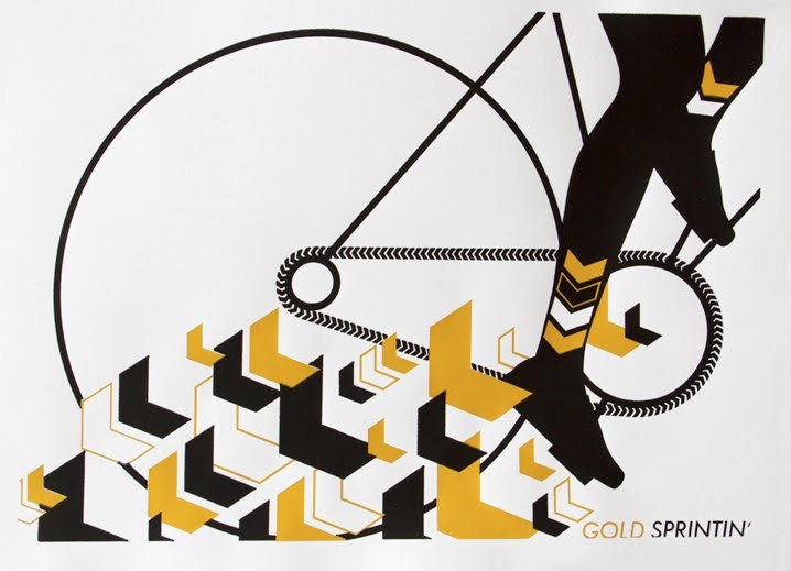 Gold Sprintin' - Screen Print