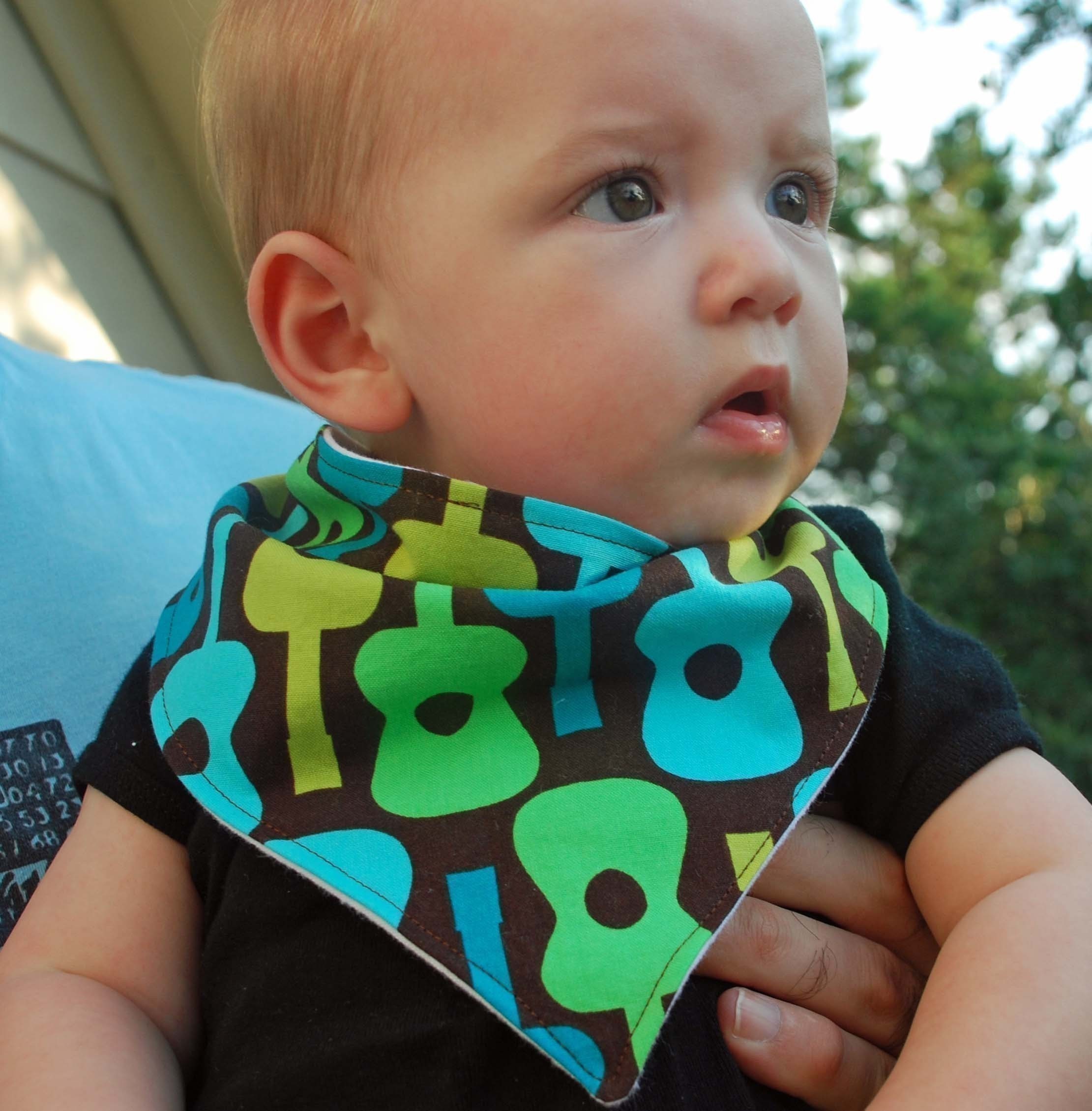 Rock and Roll Guitars Bandana Bib