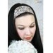 Fabric Headbands, Womens, Purple & Green MOD Squares Print