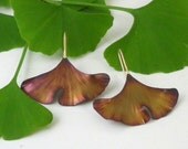 Ginkgo Earrings Copper, Extra Large, 105mc