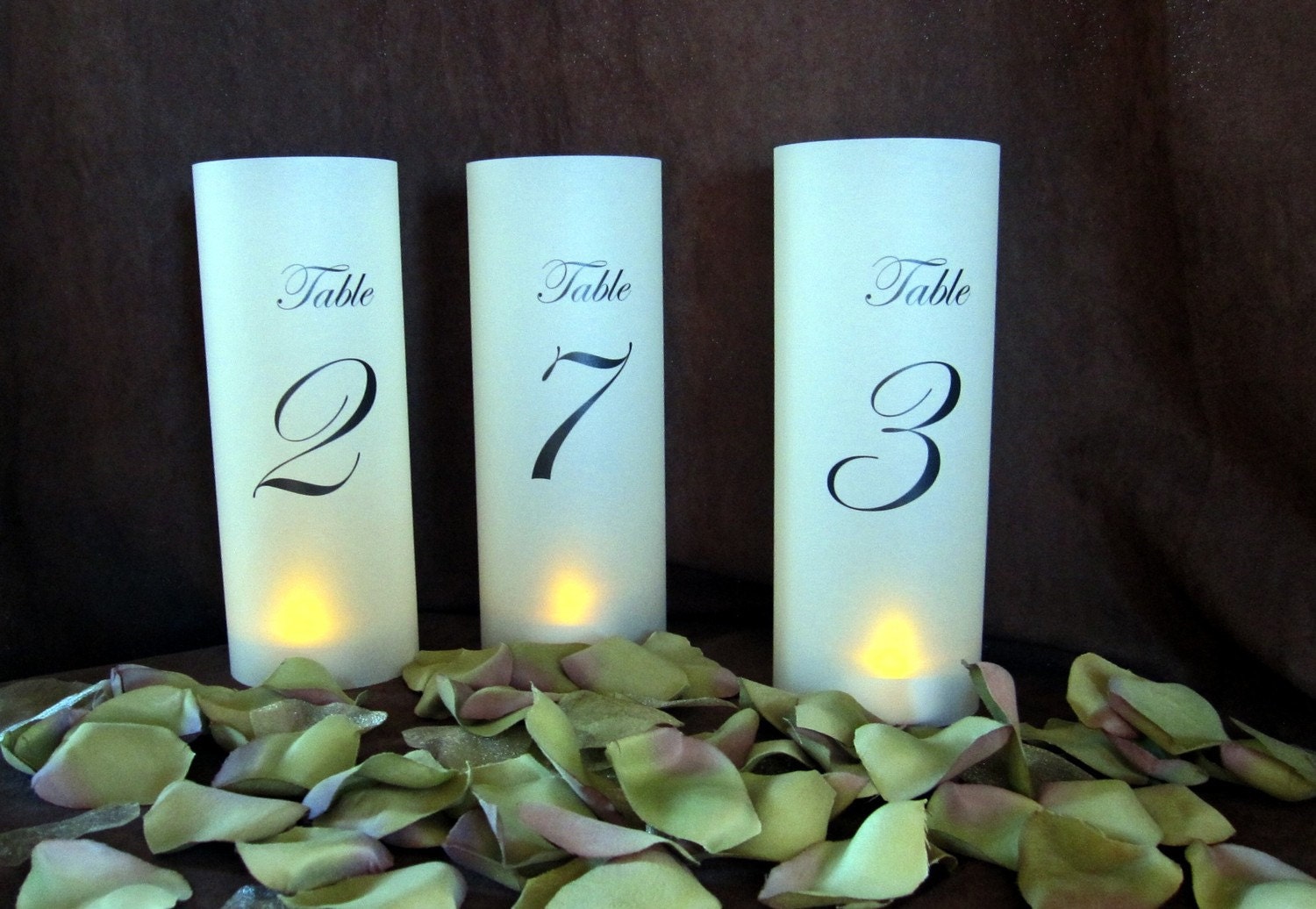 Illuminated Candle Lanterns for Table Numbers-qty 20