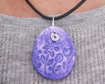 Lovely Lavendar Flowers - Handmade Pendant / Necklace