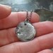 Fingerprint Necklace Fine Silver Charm on Sterling Silver Rollo Chain